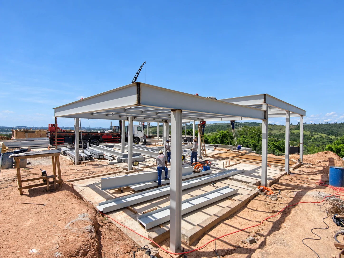 Detalhe construtivo em obra